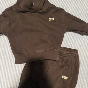 Kith BABY (black) sweatsuit set 6-9months EUC